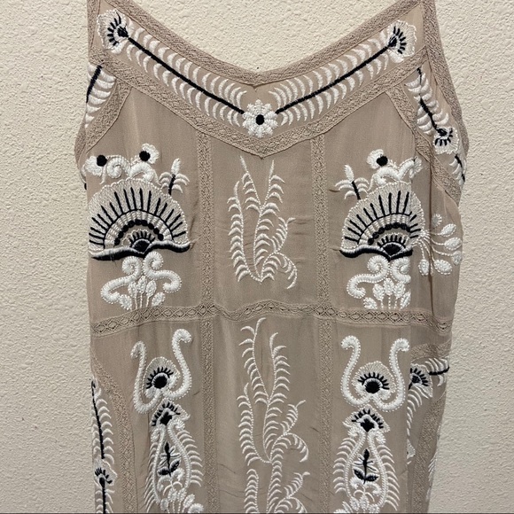 Anthropologie Maeve Embroidered Slip Dress Medium - Picture 7 of 17